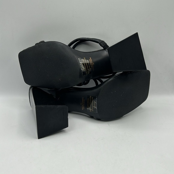 Abound Black Y2K 90's Slip On Block Heel Sandals Size 10 M New without tags! - Picture 7 of 8